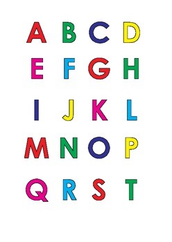 Mini alphabet colored letters uppercase by Crafty Arts | TpT