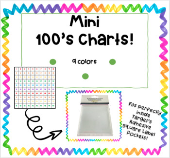 Preview of Mini hundred's chart - Target pocket squares!