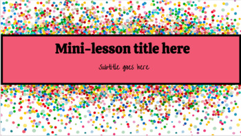 Preview of Mini-lesson Template