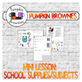 Mini lesson: school supplies and school subjects