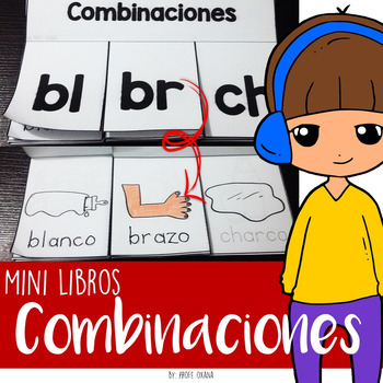 Preview of Mini libros de Sílabas trabadas y Combinaciones - Foldable