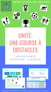 Preview of Petite unité de français – Une course à obstacles (Accompanying PowerPoint)