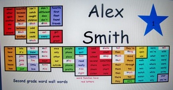 Preview of Mini word wall desk name tags