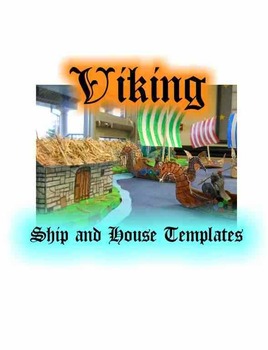 Preview of Miniature Viking Ship and House Diorama Templates