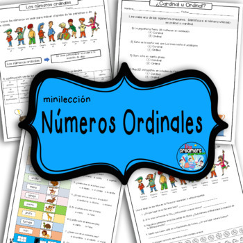 Minilección números ordinales| Ordinal Numerals [Spanish] | TPT