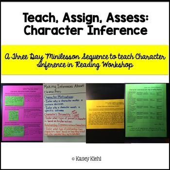 Preview of Minilessons to Teach Character Inference in Reading Workshop