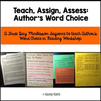 Preview of Minilessons to Teach Analyzing Author's Word Choice in Reading Workshop