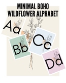Minimal BOHO Wildflower Alphabet for classroom decor