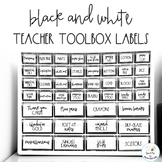 Minimal Black and White Teacher Toolbox Labels 