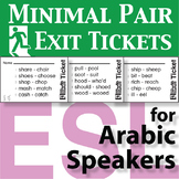 English Pronunciation Minimal Pair Exit Tickets Arabic Spe