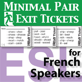 English Pronunciation Minimal Pair Exit Tickets French Spe
