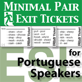 English Pronunciation Minimal Pair Exit Tickets Portuguese
