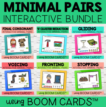 Preview of Minimal Pair Interactive Boom Cards™ – Bundle