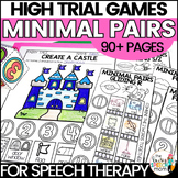 Minimal Pair Speech Therapy Activities, Yearlong High Tria