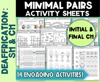 Preview of Minimal Pairs Activity Sheets for Deaffrication /sh/ vs /ch/ - Speech Therapy