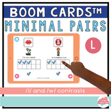 Minimal Pairs Boom Cards™ with Picture Cues--w/l Contrasts