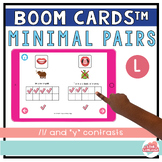 Minimal Pairs Boom Cards™ with Picture Cues--"y" and "l" C