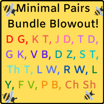 Preview of Minimal Pairs Flashcard BUNDLE! Distance Learning Articulation
