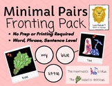 Minimal Pairs - Fronting/Backing Activities! TELETHERAPY &
