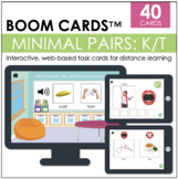 Minimal Pairs K & T BOOM CARDS™ | Digital Task Cards