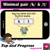 Minimal Pairs K T final Boom Cards™ End sounds T and K