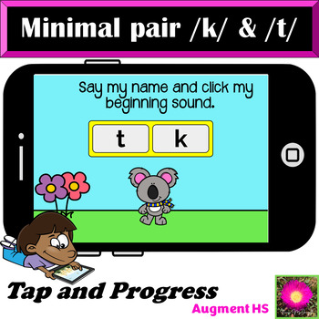 Preview of Minimal Pairs K and T initial Boom Cards™