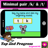 Minimal Pairs K and T initial Boom Cards™