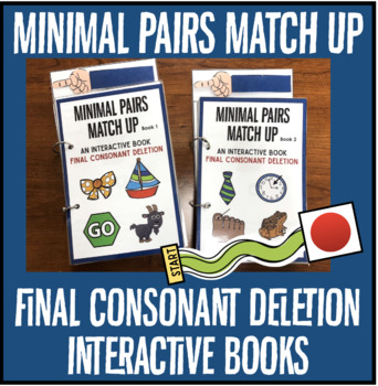 Preview of Minimal Pairs Matchup: Final Consonant Deletion 2 mini books!