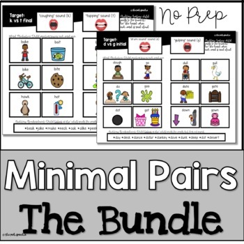 Preview of Minimal Pairs Bundle for Speech Therapy | Phonological Processes | Phonology