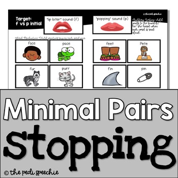 Preview of Minimal Pairs & More: Stopping  | Phonological Disorders | Speech and Language
