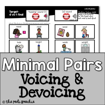 Preview of Minimal Pairs Voicing & Devoicing | Phonological Processes | Speech Therapy