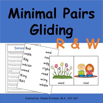 Preview of Minimal Pairs R and W, Gliding