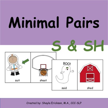 Preview of Minimal Pairs S and SH Speech Sound Treatment
