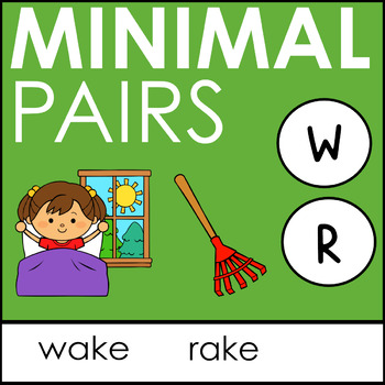 Preview of Minimal Pairs W vs. R Half Page Homework  | Articulation | Speech Therapy