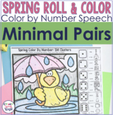 Minimal Pairs Spring Roll and Color by Number for Speech Therapy