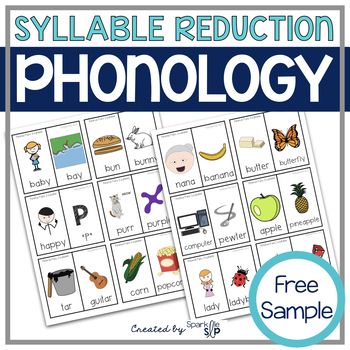 Preview of Minimal Pairs Syllable Reduction Phonology | Quick Skill Drill Cards | FREE