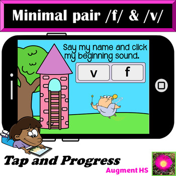 Preview of Minimal Pairs V and F Initial Fricatives Boom Cards™