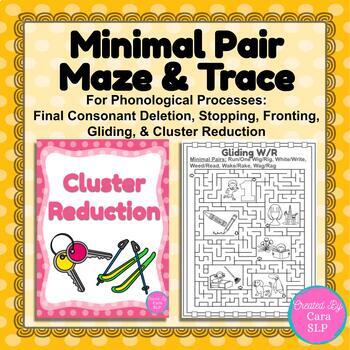 Preview of Minimal Pairs for Phonological Processes: Speech Therapy Maze & Trace