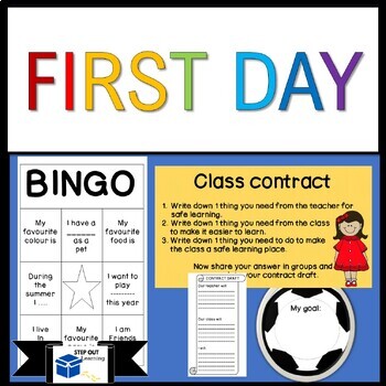 Preview of Minimal Prep: First day of school: Making friends, Class contract; goal setting