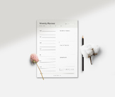 Minimal Weekly Planner Printable & Digital - Single Sheet