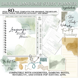 Minimalist Blue Digital Language Study Planner