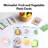 Minimalist Fruit and Vegetable Flash Cards | Homeschool | 