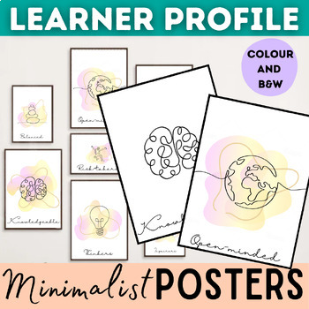 Preview of Minimalist IB Learner Profile Posters (PYP, MYP, DP)