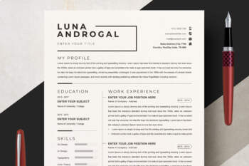 Preview of Minimalist Resume Template Word