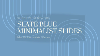Preview of Minimalist Slate Blue Blank Slides