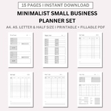 Minimalist Small Business Planner Set - Ultimate Productiv