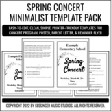 Minimalist Spring Concert Program Template Pack | Printer 
