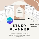 Minimalist Study Planner, Study Tracker, Study Guide, Stud