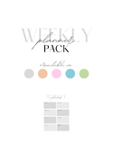 Weekly Planner Pack | Printable and Editable - Multiple Colors