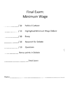 Preview of Minimum Wage Debate: Huge Project/ Assignment